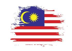 Brush frame Malaysia flag vector