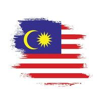 Splash brush stroke Malaysia flag vector