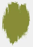 Lime green color paint brush stroke vector