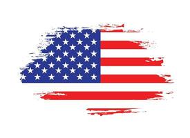 Vector paint brush stroke USA flag