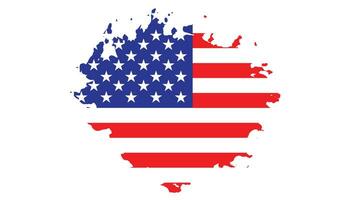 USA brush stroke flag vector