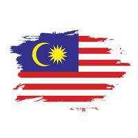 Abstract brush stroke Malaysia flag vector