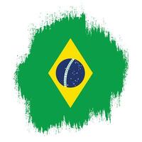 Free brush stroke Brazil flag vector image