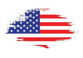 Brush stroke USA flag vector for free