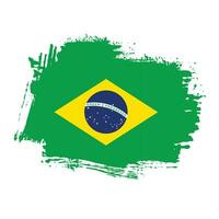 Professional abstract grunge Brazil flag vector