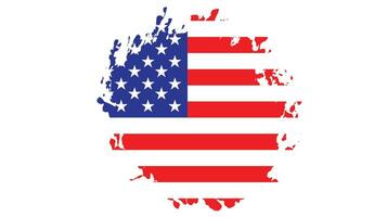 Brush stroke USA flag vector