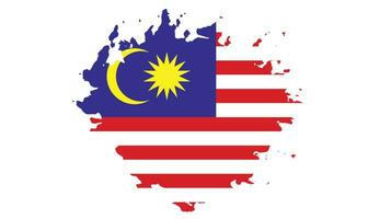 Faded Malaysia grunge flag vector