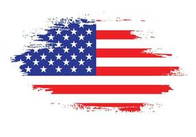 Brush frame USA flag vector