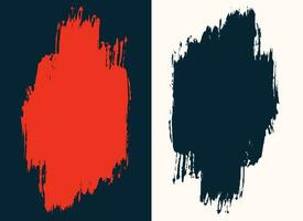 Set of grunge paint brush stroke vector