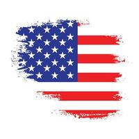 New vintage splash USA flag vector