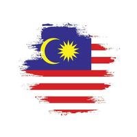 Professional paint streak Malaysia flag vector