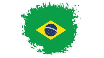 efecto de textura vector de bandera de brasil
