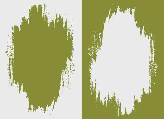 Collection of stripe brush stroke vector frame