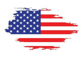 USA grunge style flag vector