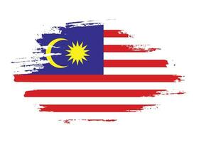 Stripe brush stroke Malaysia flag vector