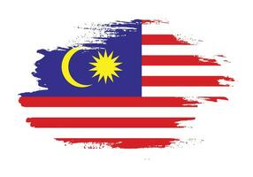 Splash texture effect Malaysia flag vector