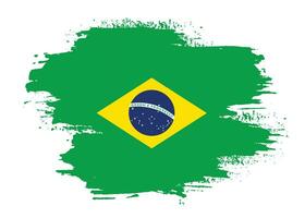 New creative grunge texture Brazil flag vector