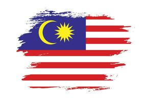 malasia grunge bandera vector