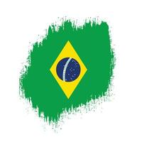 Brazil grunge flag vector