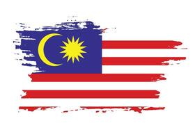 New vintage Malaysia grunge flag vector