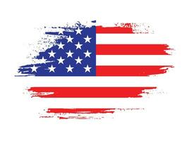 Brush stroke USA flag vector