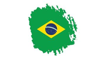 vector de bandera abstracta de Brasil de textura grunge vintage