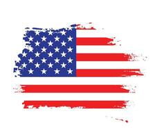 Splatter brush stroke USA flag vector