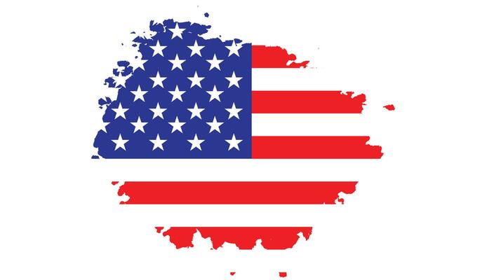 New splash grunge texture USA flag vector