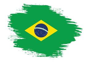 Professional paint streak Brazil flag vector