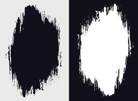 Collection of ink brush stroke vector