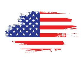 USA paintbrush frame flag vector