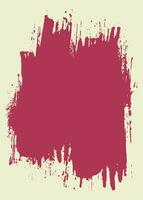 Red color paint ink brush stroke free vector