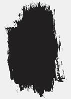 Black color dirty brush stroke vector