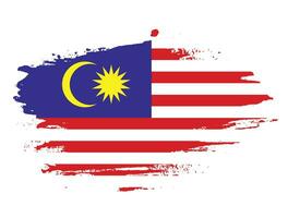 Texture effect Malaysia vintage flag vector