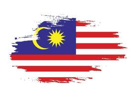 Abstract Malaysia grunge flag vector