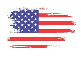 Colorful hand paint USA grunge flag vector