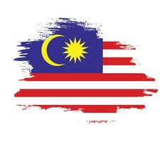 vector de bandera de malasia de pincelada gratis