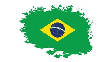 Faded grungy style Brazil flag vector