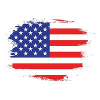 Graphic USA grunge texture flag vector