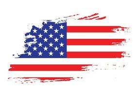 Vector brush stroke USA flag