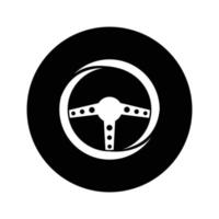 steering wheel logo vector