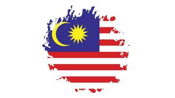 Distressed Malaysia grunge flag vector