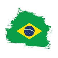 Texture effect Brazil vintage flag vector