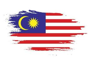 gráfico malasia grunge textura bandera vector