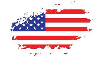 Grunge texture USA flag background vector