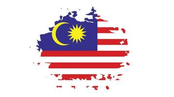 New Malaysia faded grunge flag vector