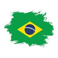 Brazil brush stroke flag vector