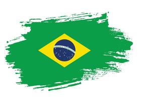 pincel trazo grunge textura brasil bandera vector