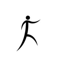 Human running vector logo