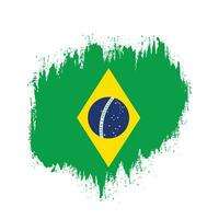 Brazil grunge texture flag vector